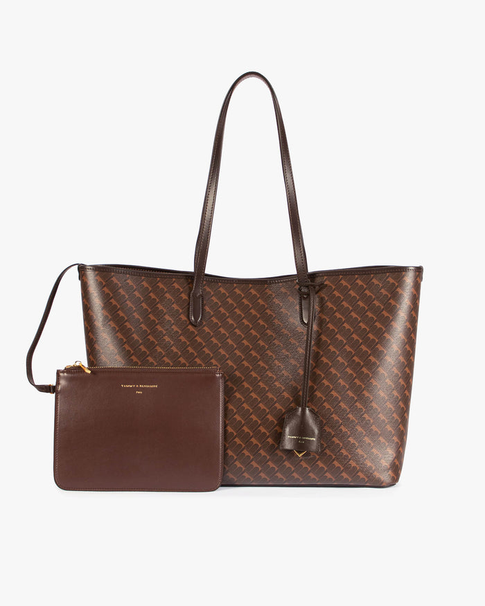 Tammy And Benjamin TOTE MONOGRAM - CHOCOLAT
