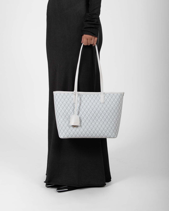 Tammy And Benjamin TOTE MONOGRAM PM - BLANC IVOIRE