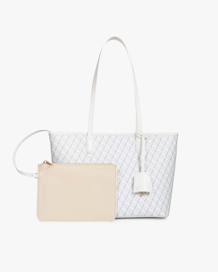 Tammy And Benjamin TOTE MONOGRAM PM - BLANC IVOIRE