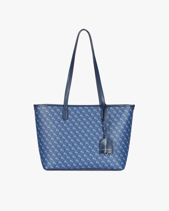 tammy and benjamin TOTE MONOGRAM PM - BLEU