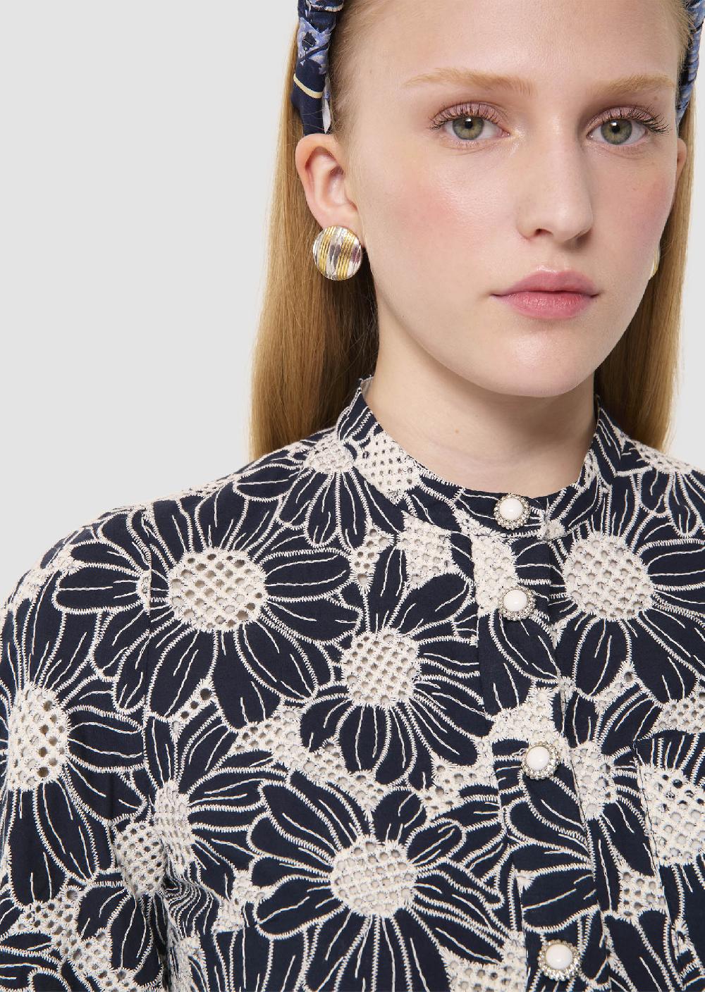 Tara Jarmon Chemise Calistableu Nuit En Broderie Anglaise