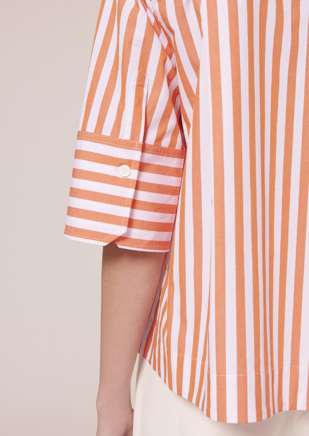 Tara Jarmon Chemise Camillianaorange à Rayures En Popeline