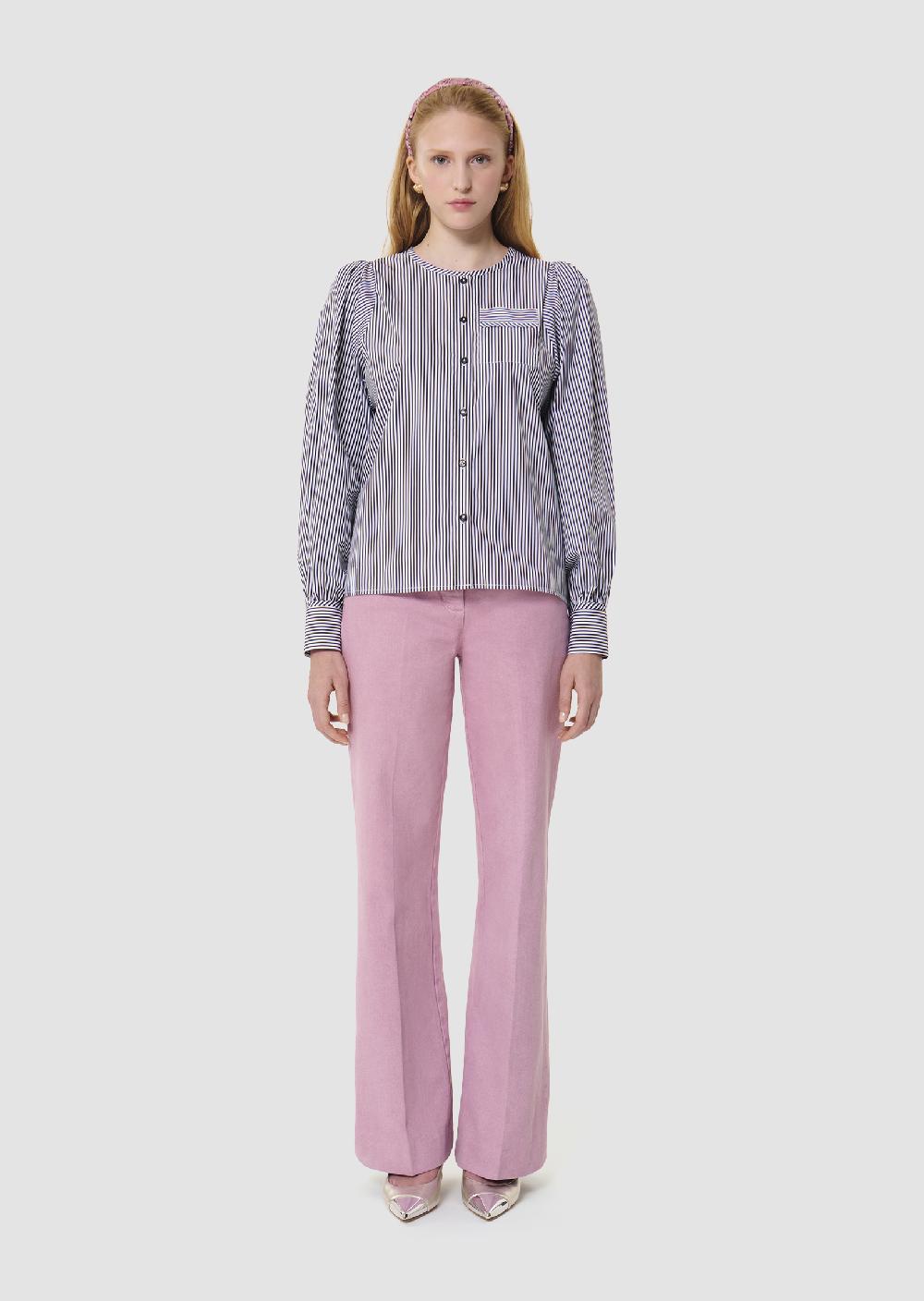 Tara Jarmon Chemise Candeurgrise à Rayures En Popeline