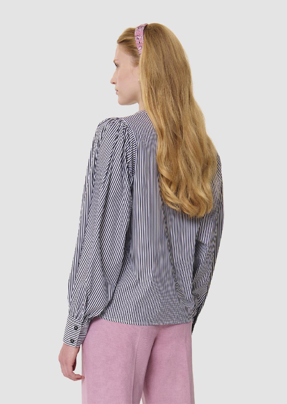 Tara Jarmon Chemise Candeurgrise à Rayures En Popeline