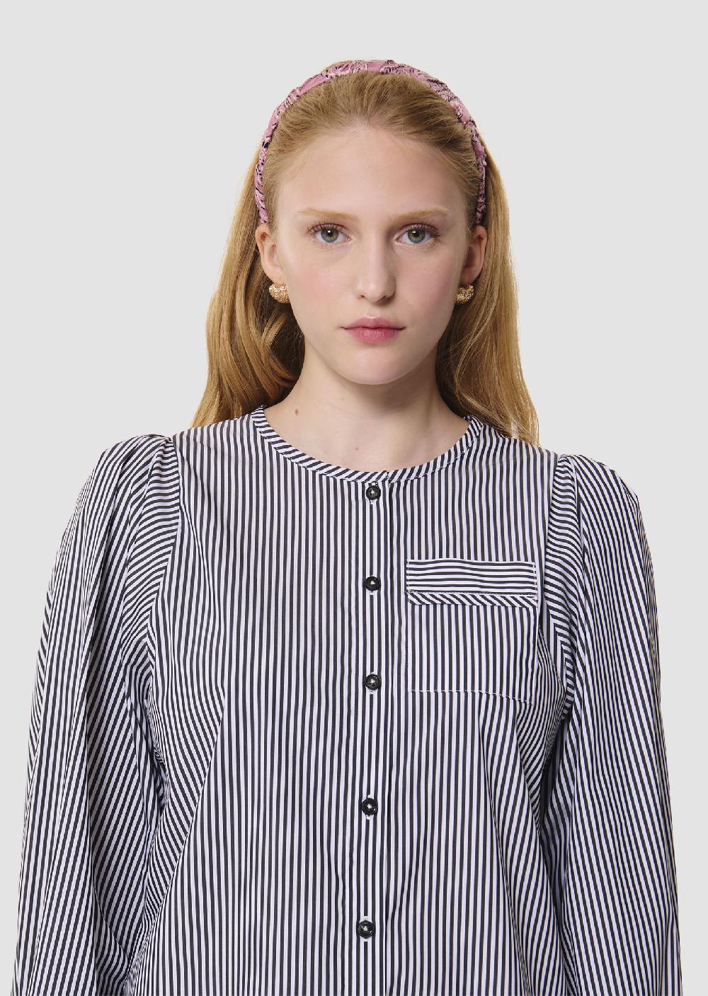 tara jarmon Chemise Candeurgrise à rayures en popeline