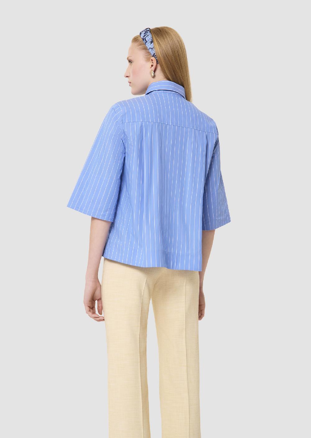 Tara Jarmon Chemise Candidebleue à Rayures Blanches