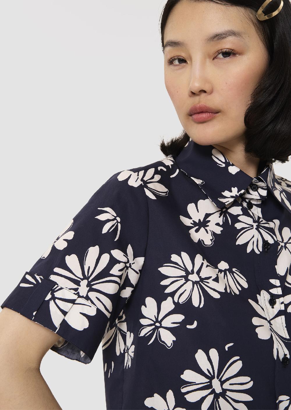 Tara Jarmon Chemise Charlesbleu Nuit Imprimée Fleuri