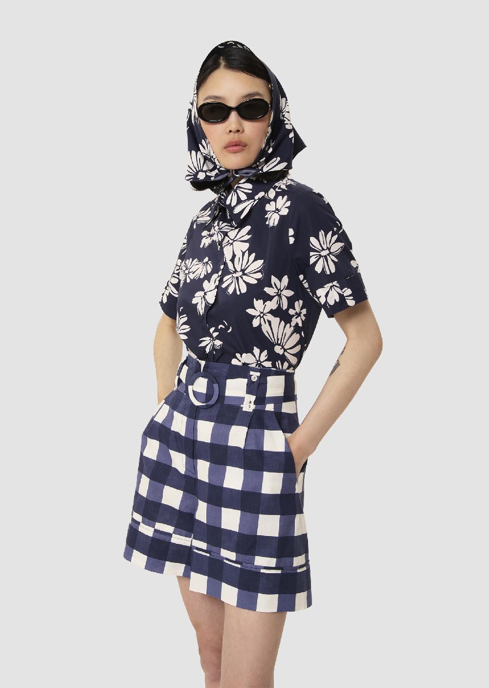 Tara Jarmon Chemise Charlesbleu Nuit Imprimée Fleuri