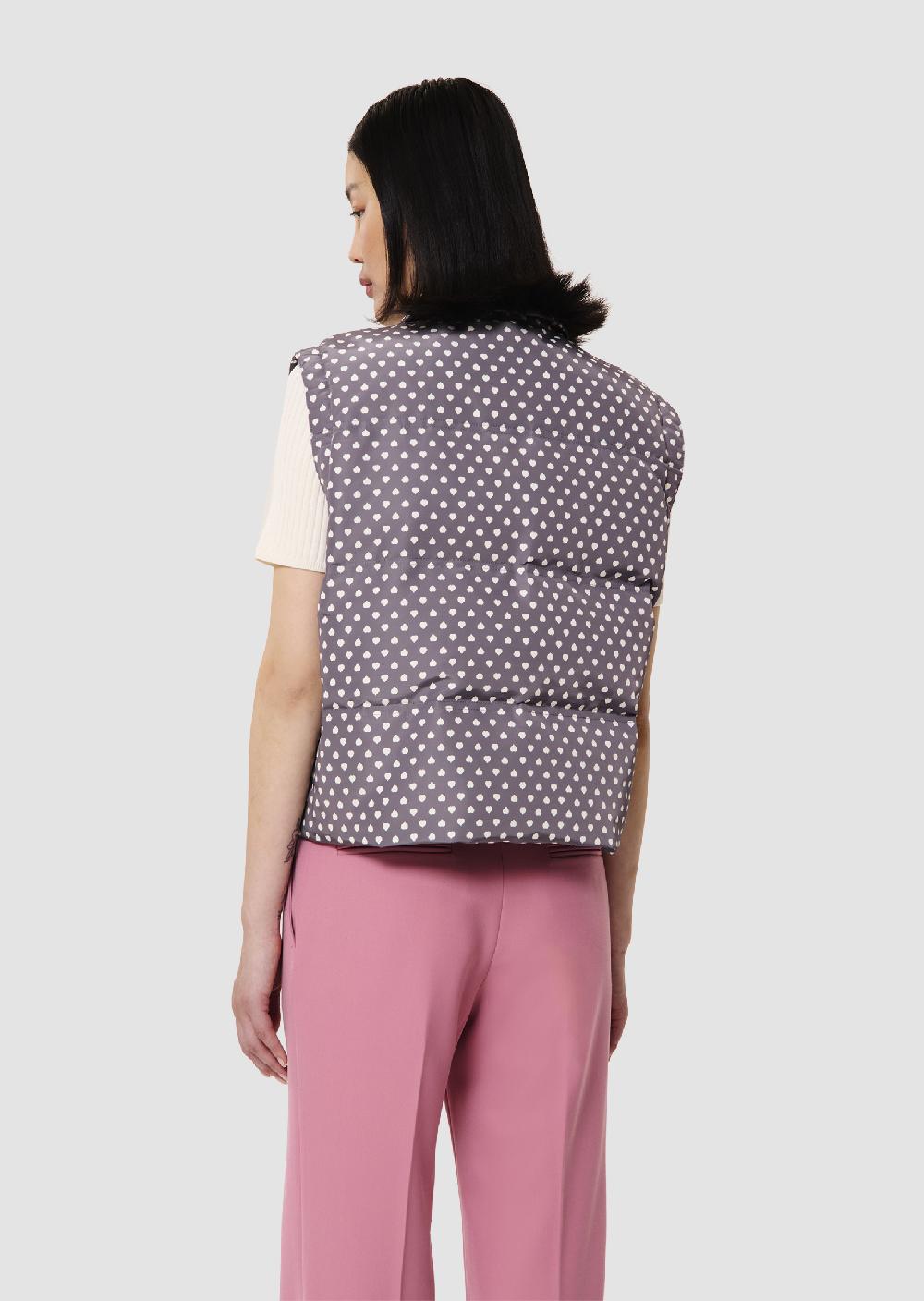 Tara Jarmon Doudoune Sans Manches Doragrise Imprimé Mini Coeurs