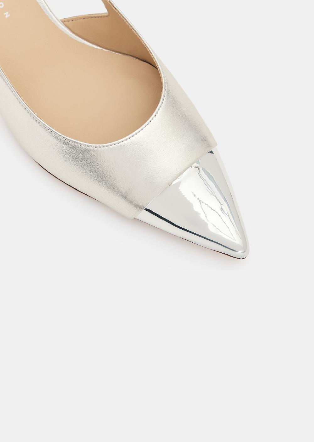 Tara Jarmon Escarpins Kaiaargentés En Cuir Métallique