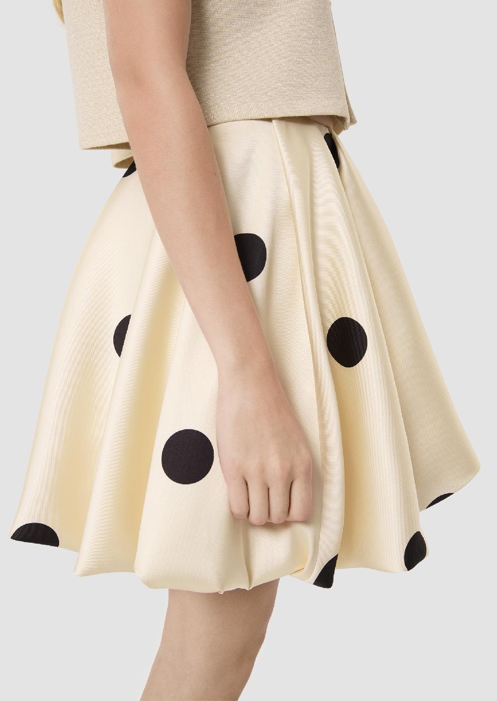 tara jarmon Jupe Joaneécrue imprimé gros pois noirs