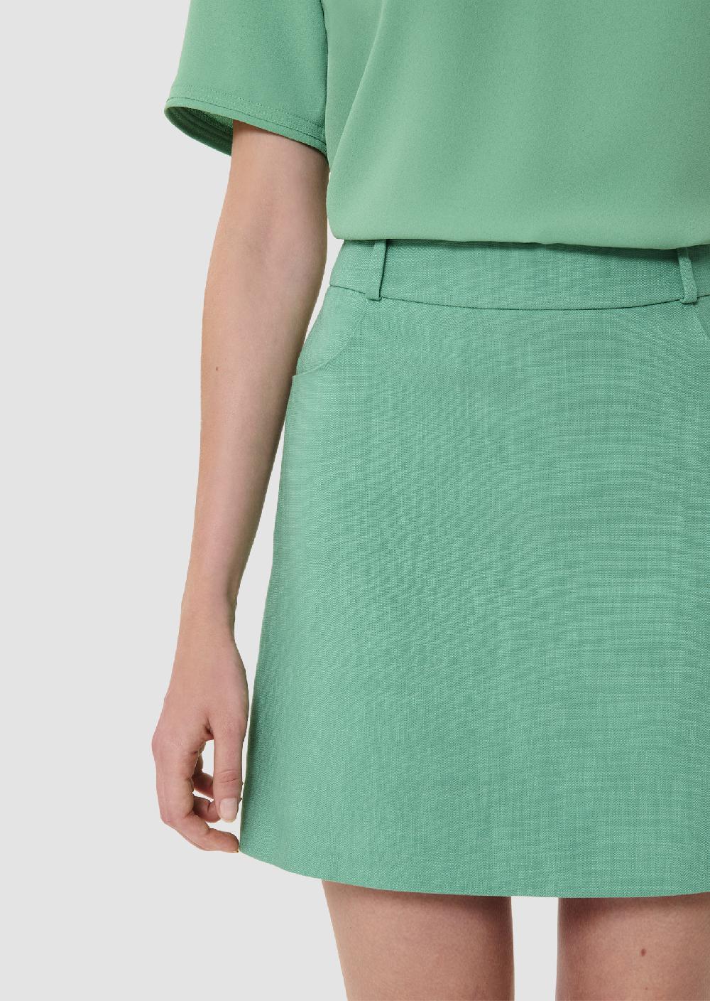 tara jarmon Jupe tailleur Janiceverte en tissus flammé