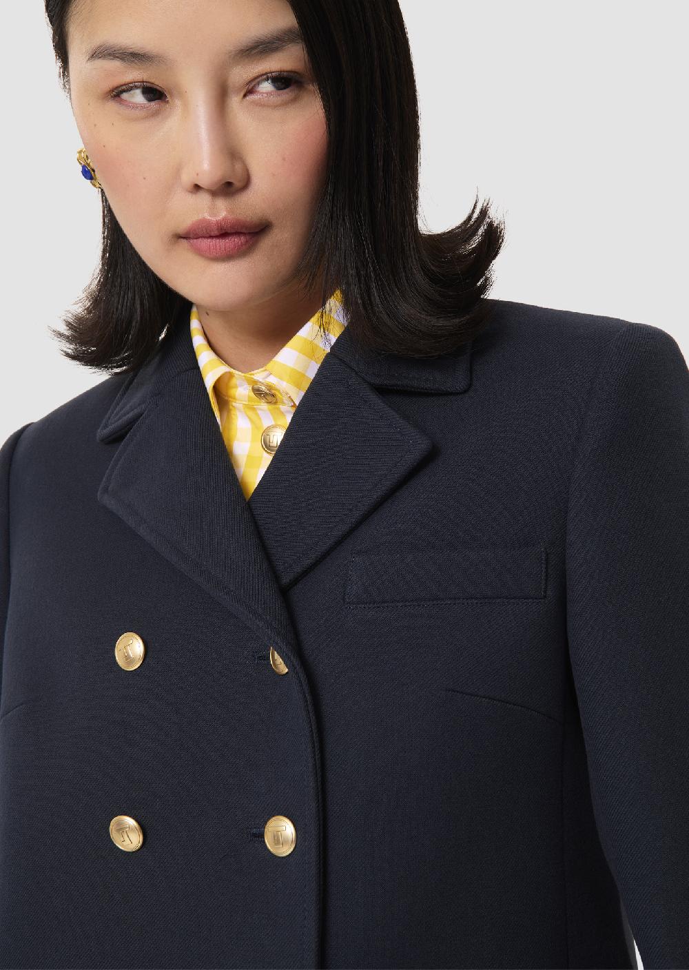 Tara Jarmon Manteau Manniebleu Nuit En Double Coton