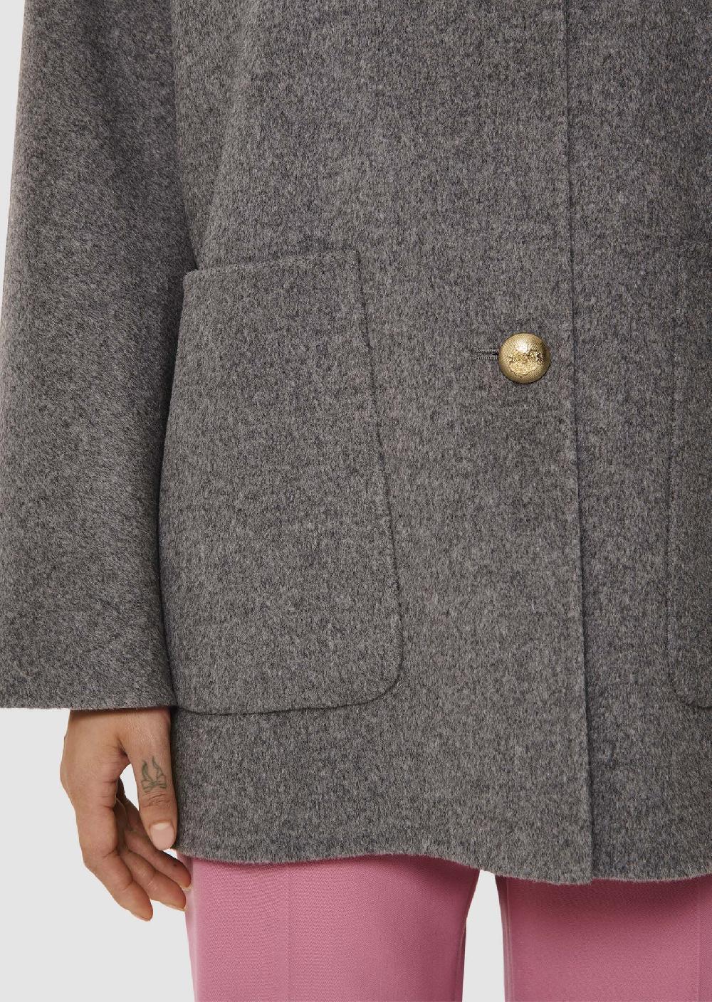 Tara Jarmon Manteau Milanogris En Laine Double Face
