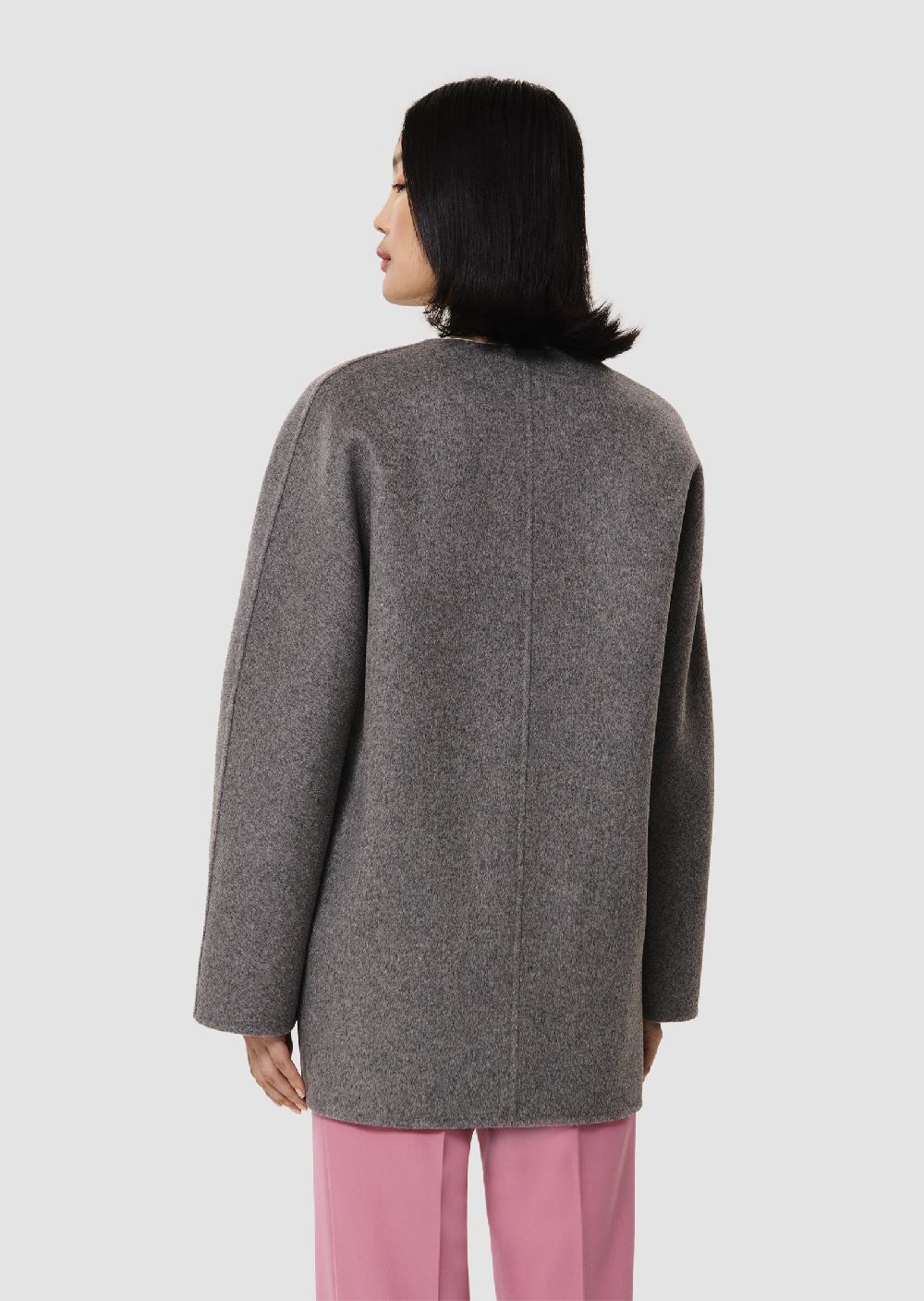 Tara Jarmon Manteau Milanogris En Laine Double Face