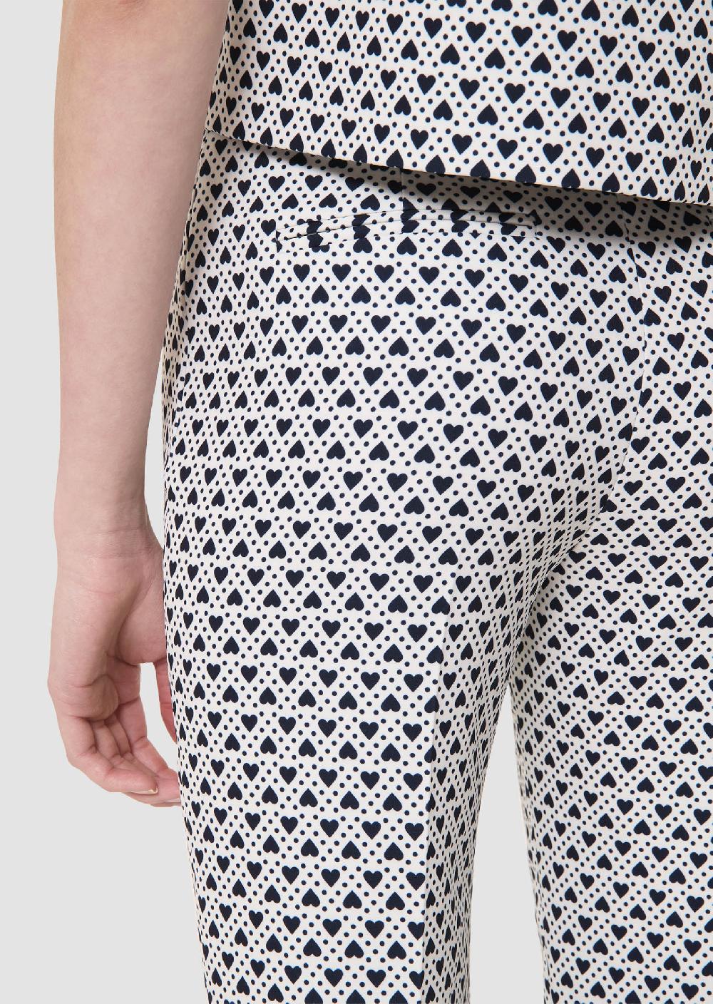 Tara Jarmon Pantalon Paivanécru Imprimé Mini Coeurs