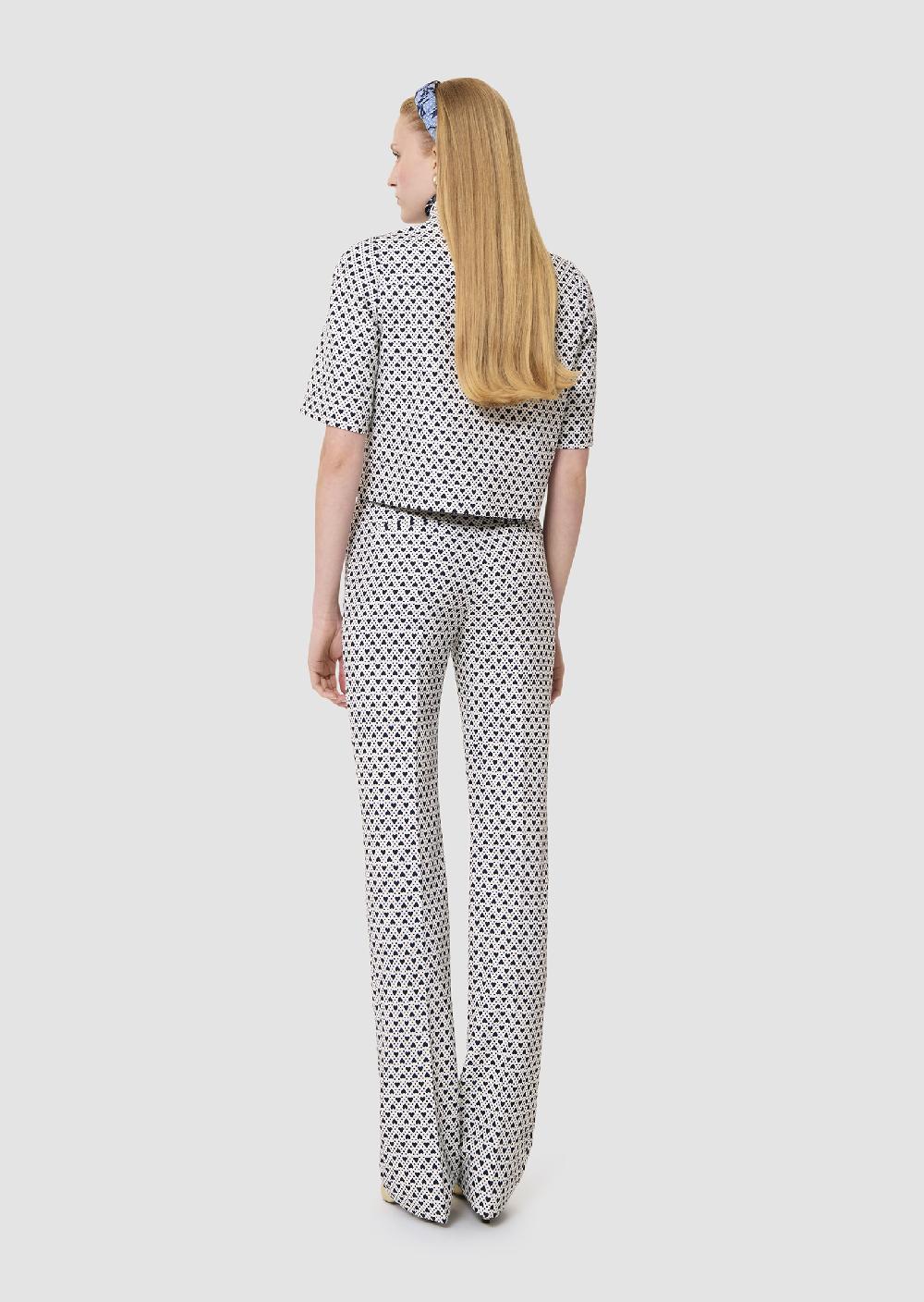 Tara Jarmon Pantalon Paivanécru Imprimé Mini Coeurs