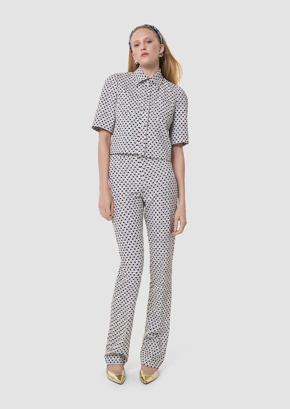 tara jarmon Pantalon Paivanécru imprimé mini coeurs