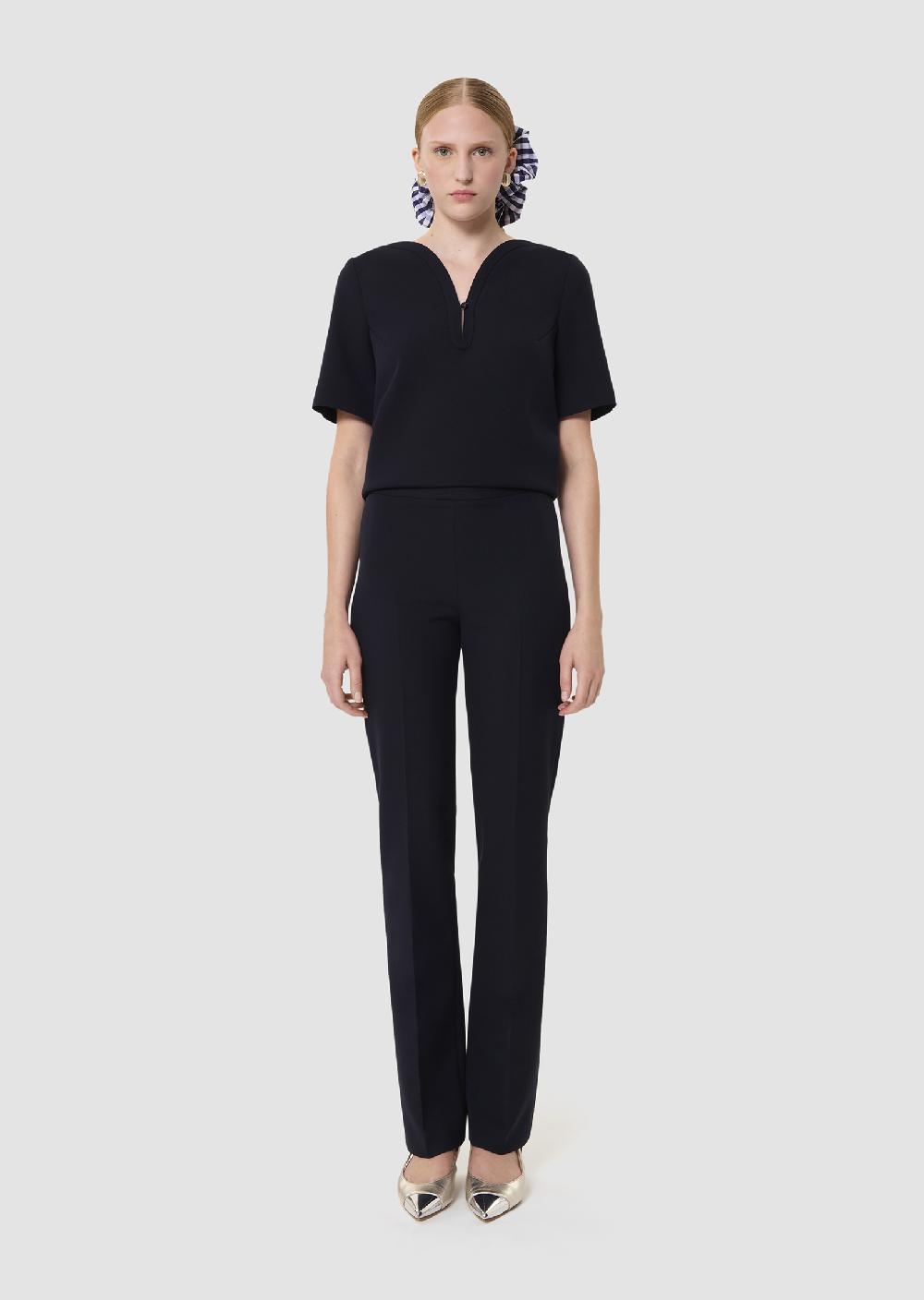 tara jarmon Pantalon Papillonbleu nuit en toile double