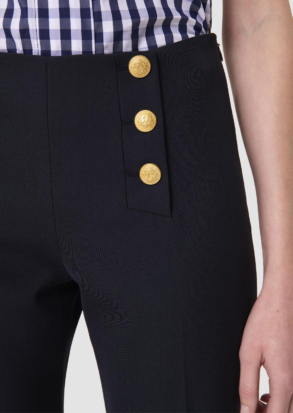 Tara Jarmon Pantalon Pepinobleu Nuit En Laine Tailleur