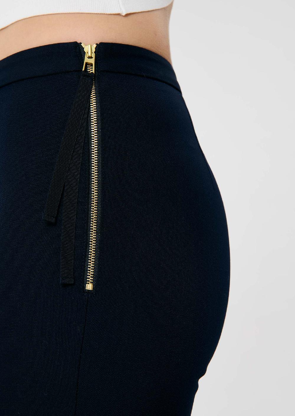 Tara Jarmon Pantalon Peytonbleu Nuit En Toile Double