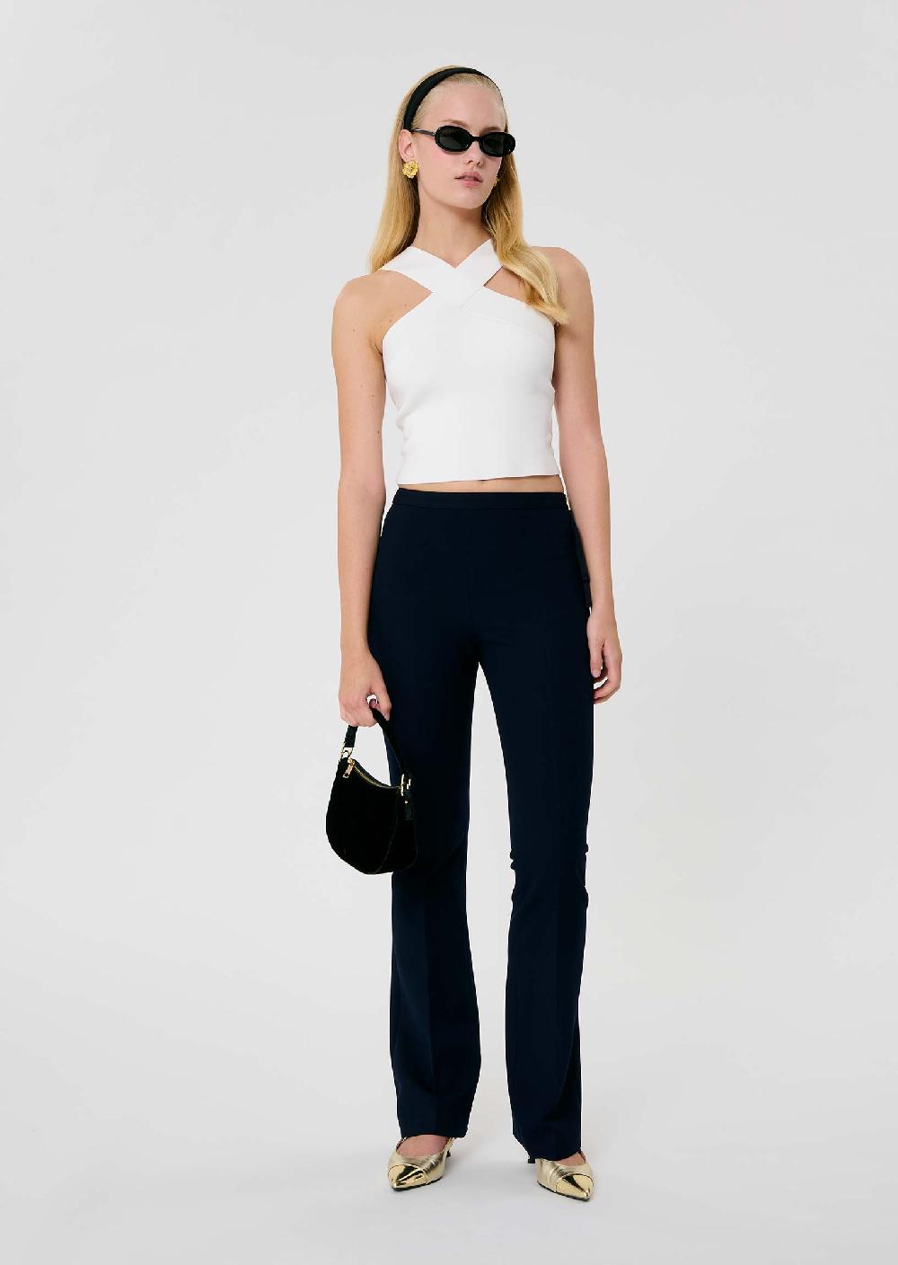 tara jarmon Pantalon Peytonbleu nuit en toile double