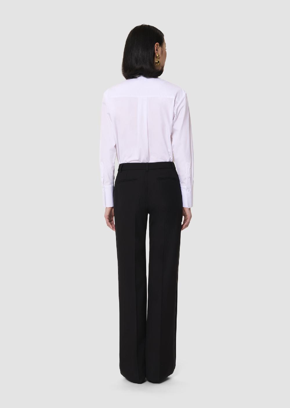 Tara Jarmon Pantalon Poupettenoir En Toile Tailleur