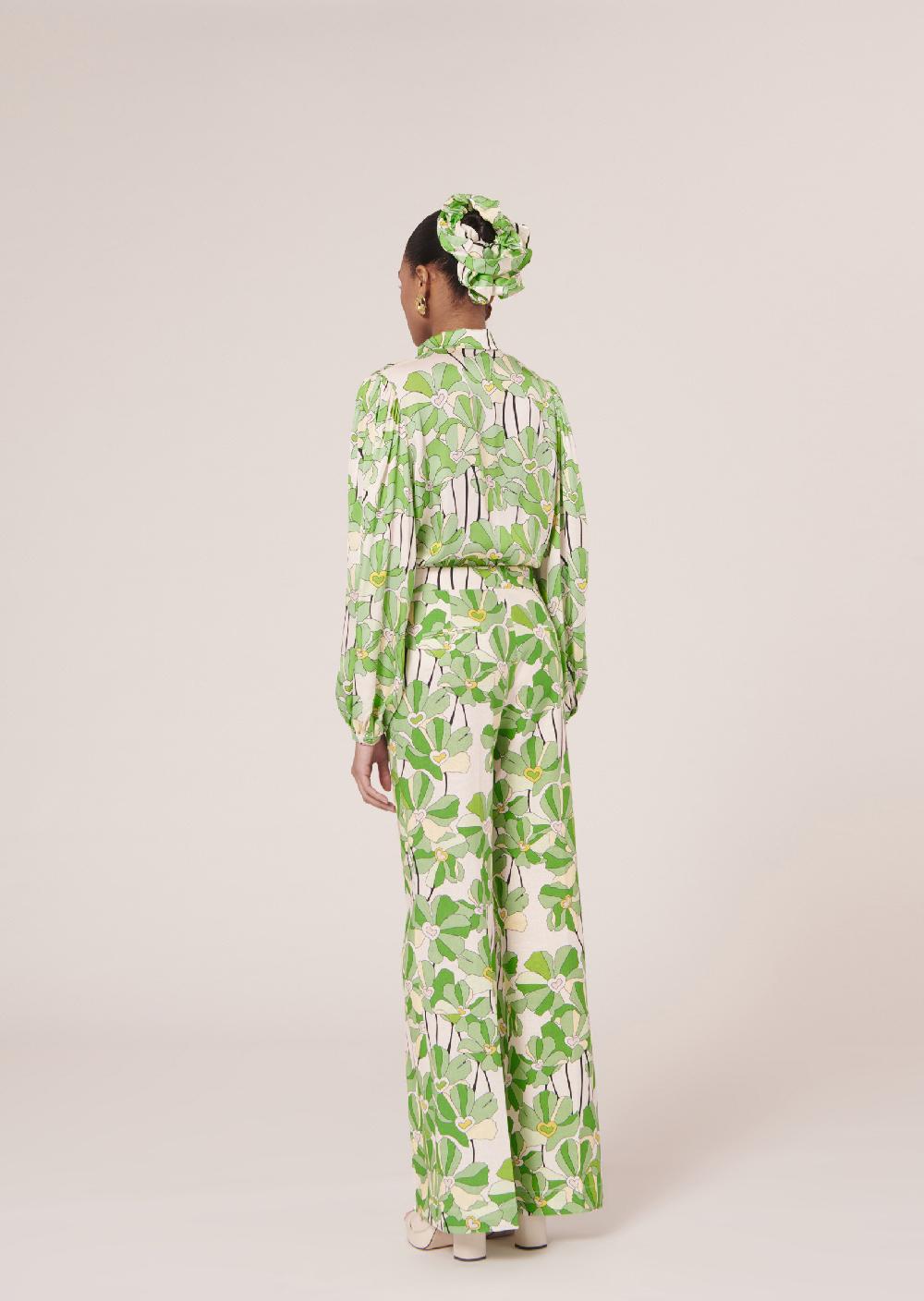 Tara Jarmon Pantalon Primaveravert Imprimé à Fleurs