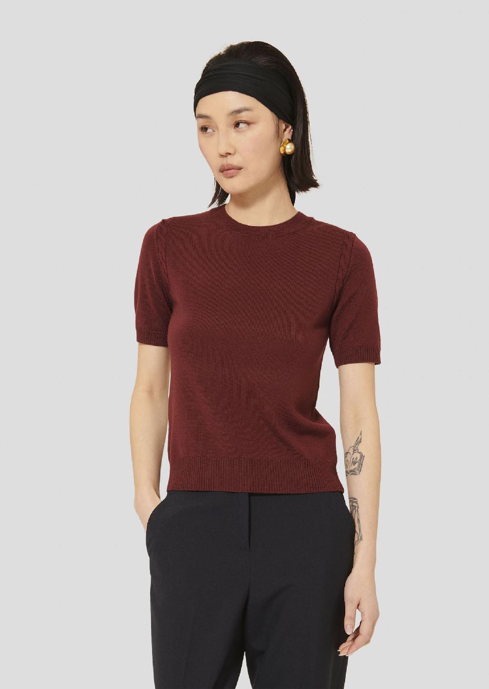 Tara Jarmon Pull Picabordeaux En Laine Merinos Extrafine