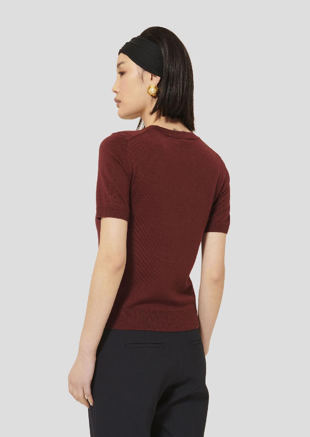 Tara Jarmon Pull Picabordeaux En Laine Merinos Extrafine