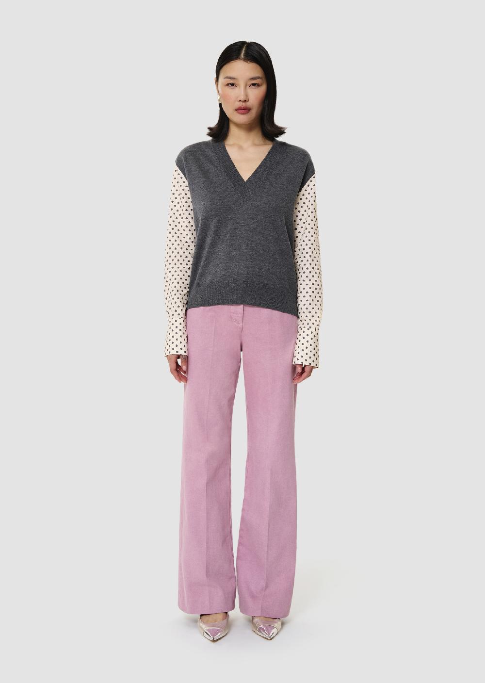 Tara Jarmon Pull Primebluegris En Coton Et Laine Merinos