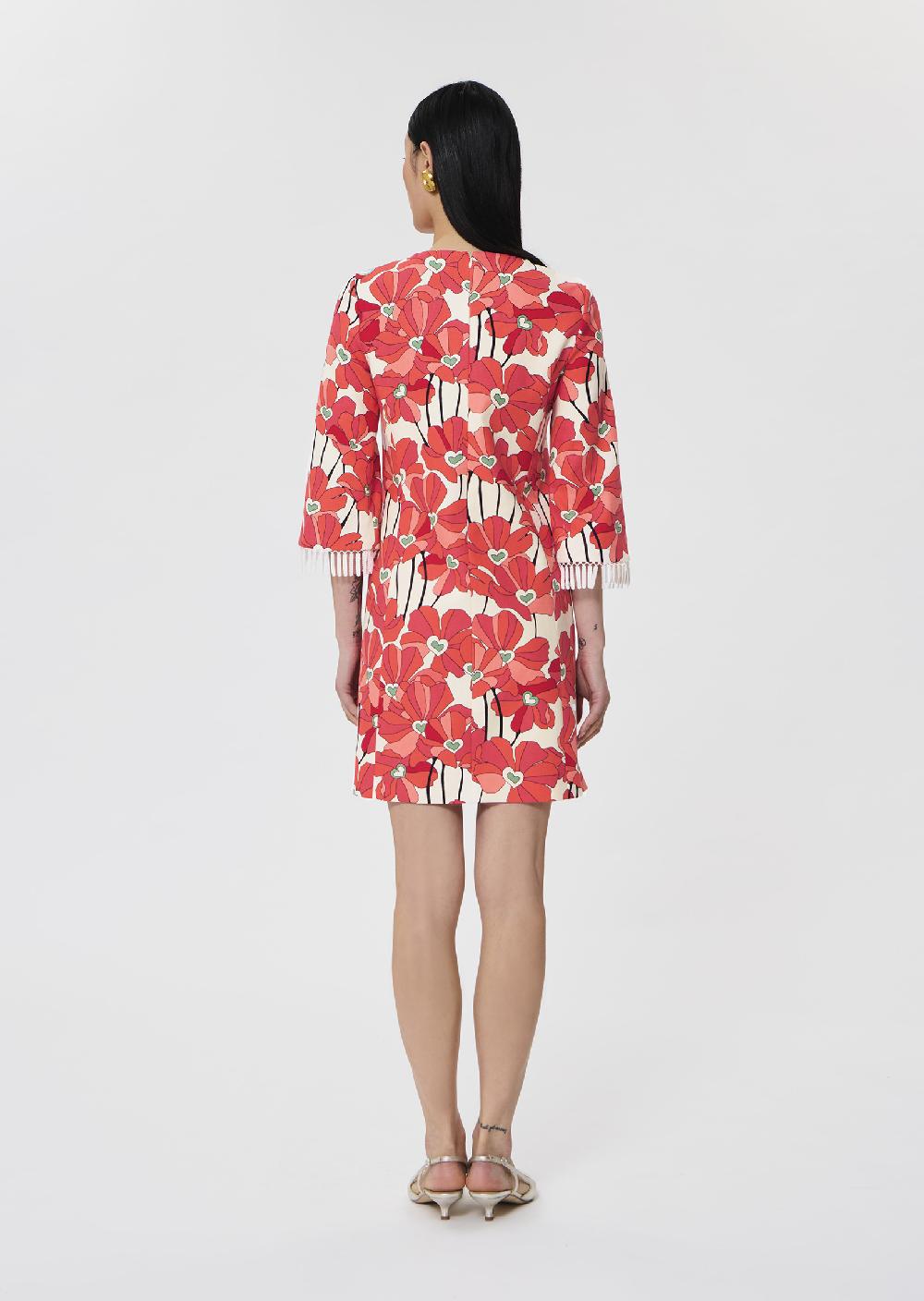 Tara Jarmon Robe Rivannerouge Imprimé Fleuri En Coton