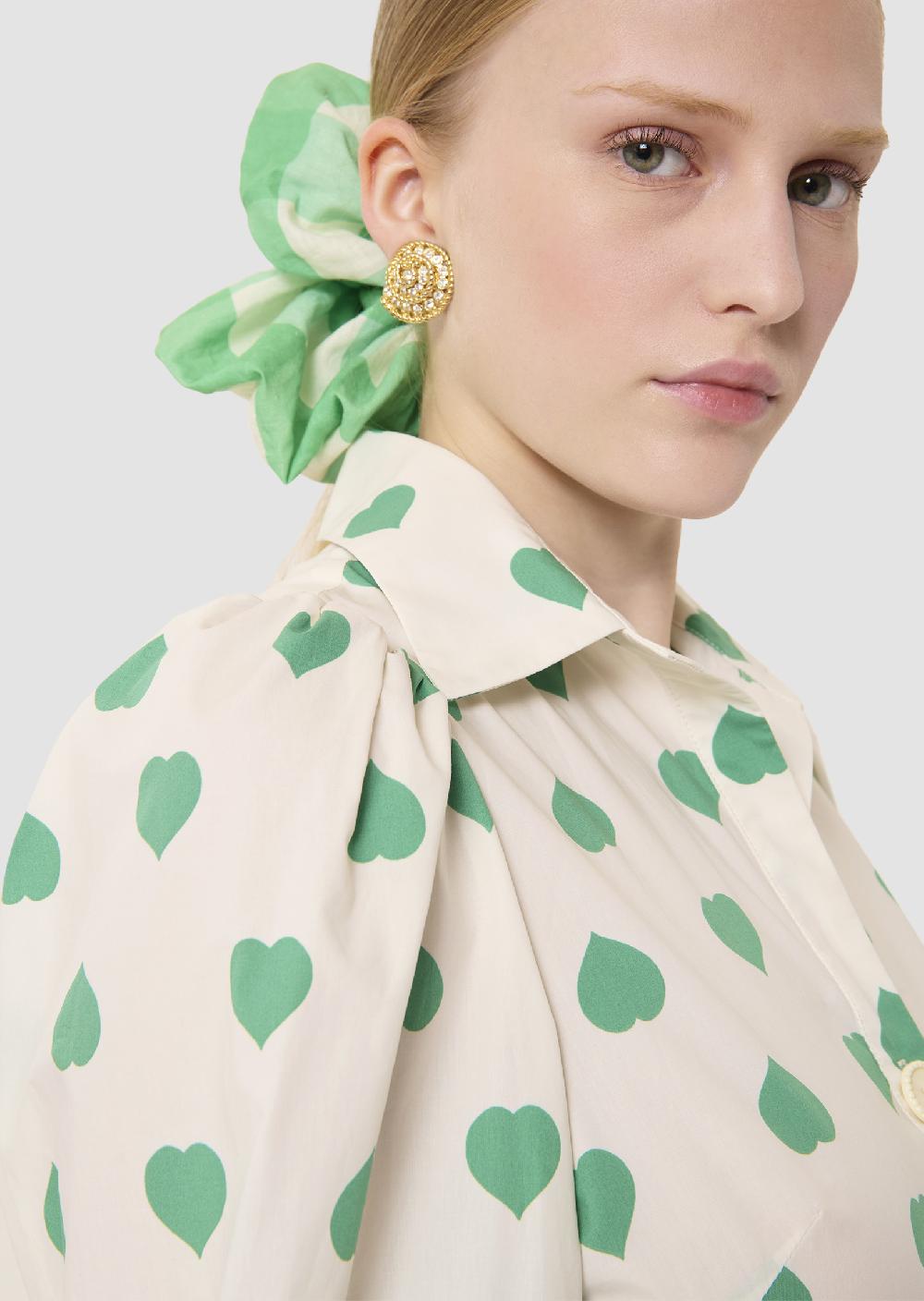 Tara Jarmon Robe Rivoltineécrue Imprimé Coeurs En Popeline