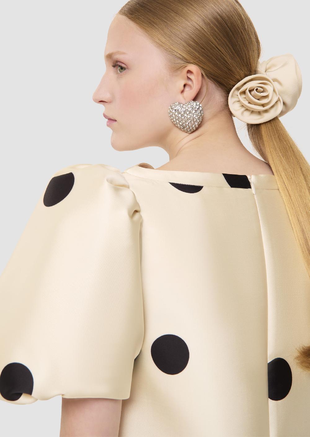 Tara Jarmon Robe Rominaécrue Imprimé Gros Pois Noirs