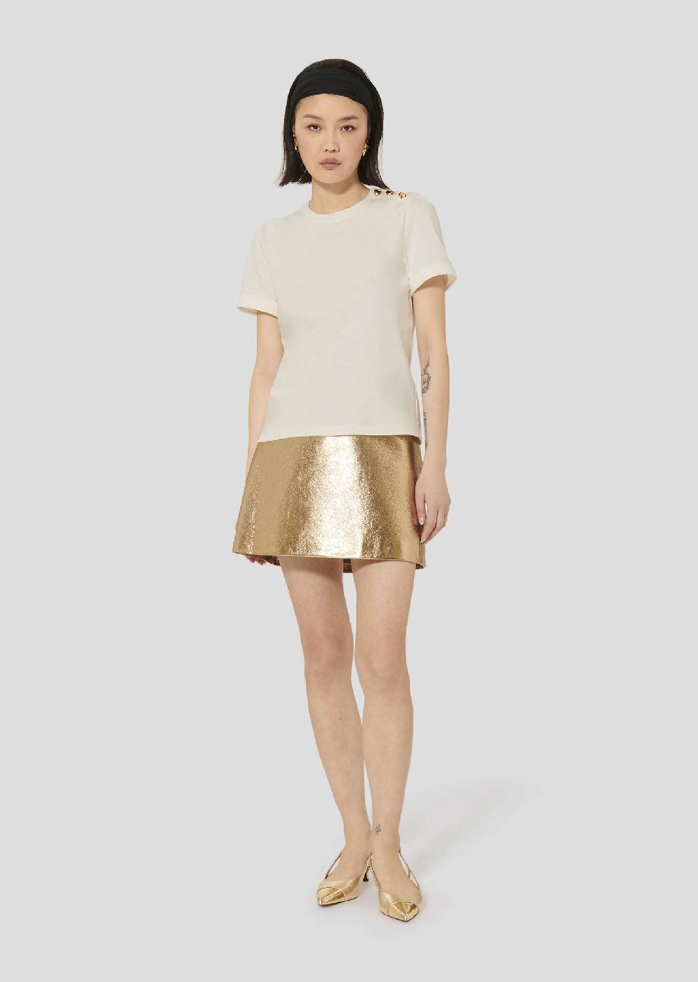 tara jarmon T-shirt Tampablanc en coton double face