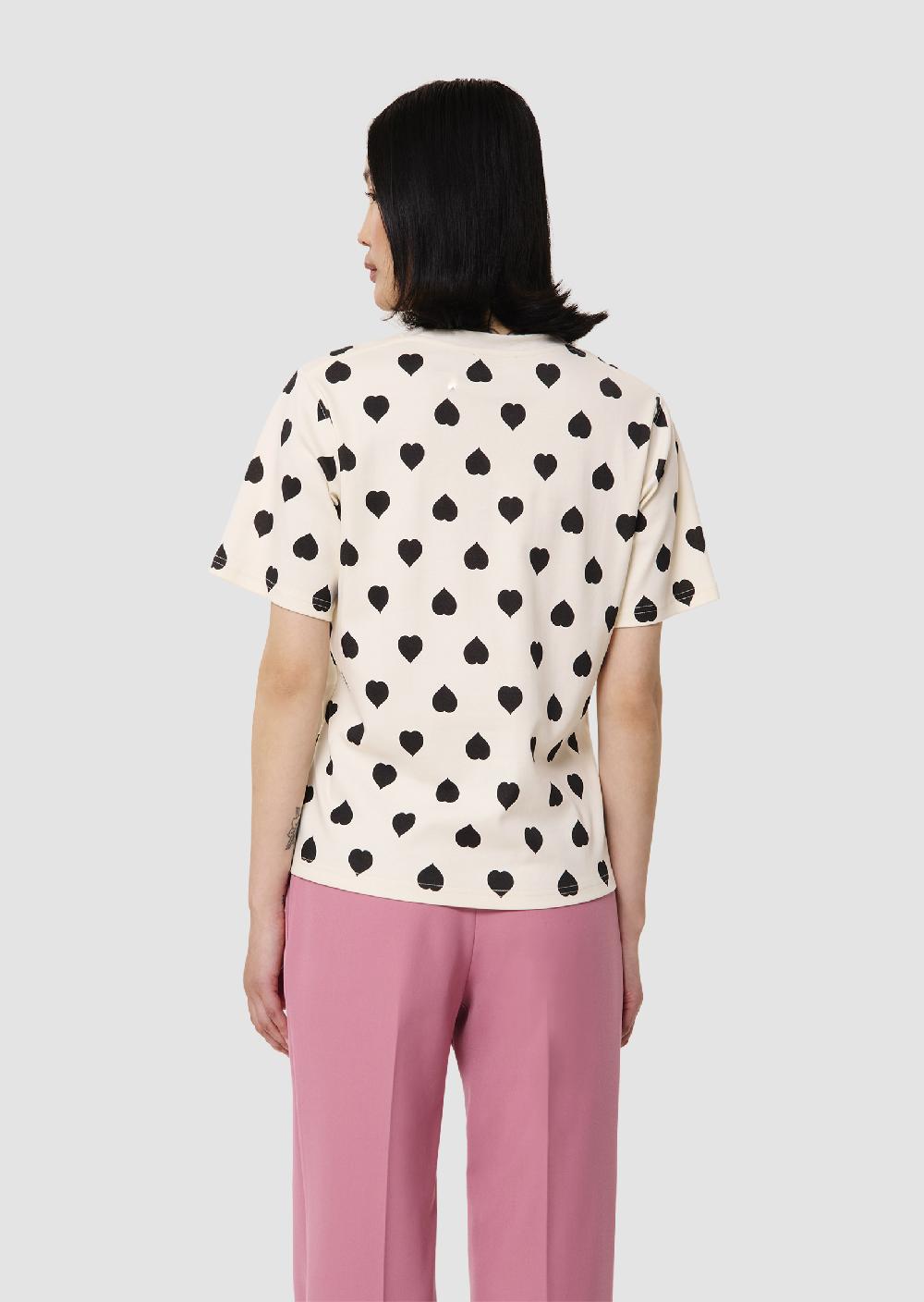 Tara Jarmon T-shirt Taralovelyécru Imprimé Coeurs Gris