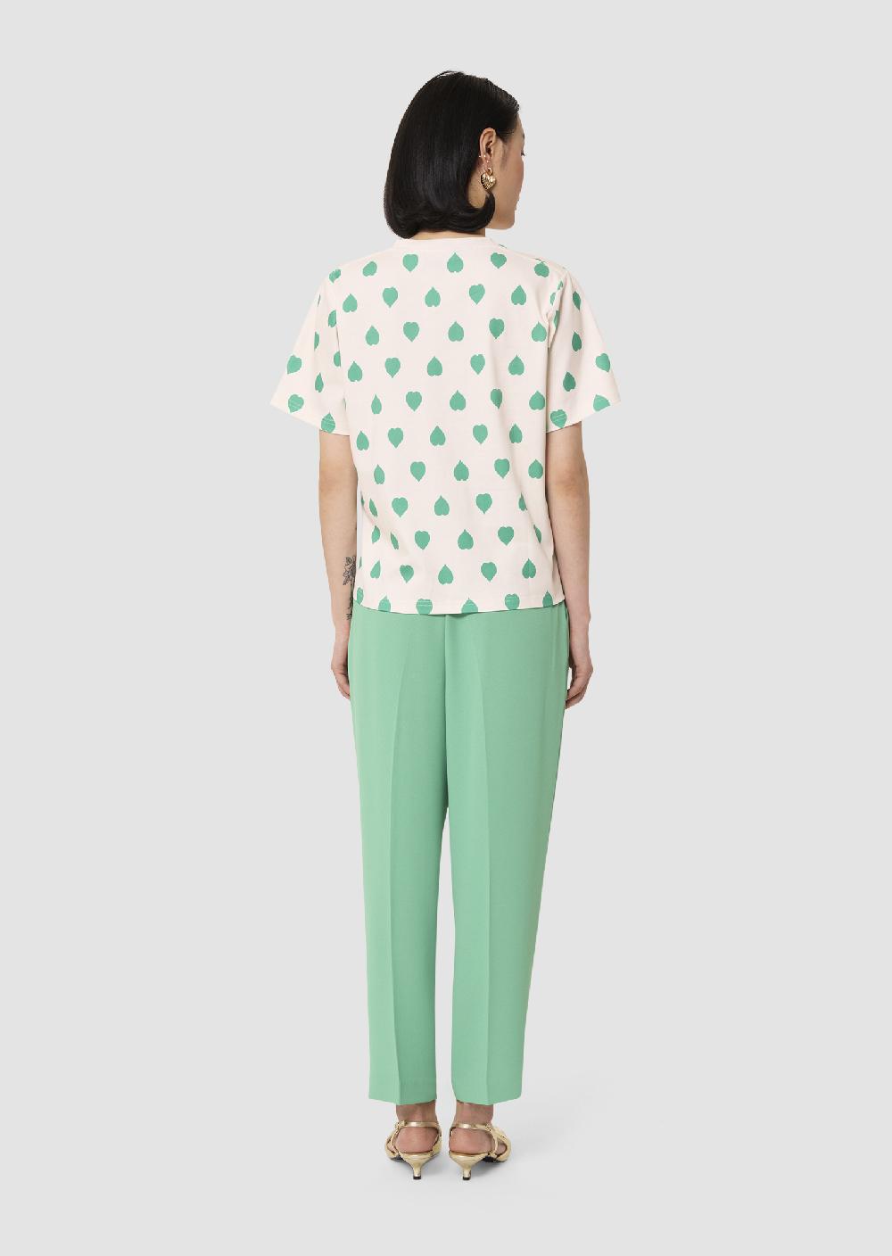 Tara Jarmon T-shirt Taralovelyécru Imprimé Coeurs Verts