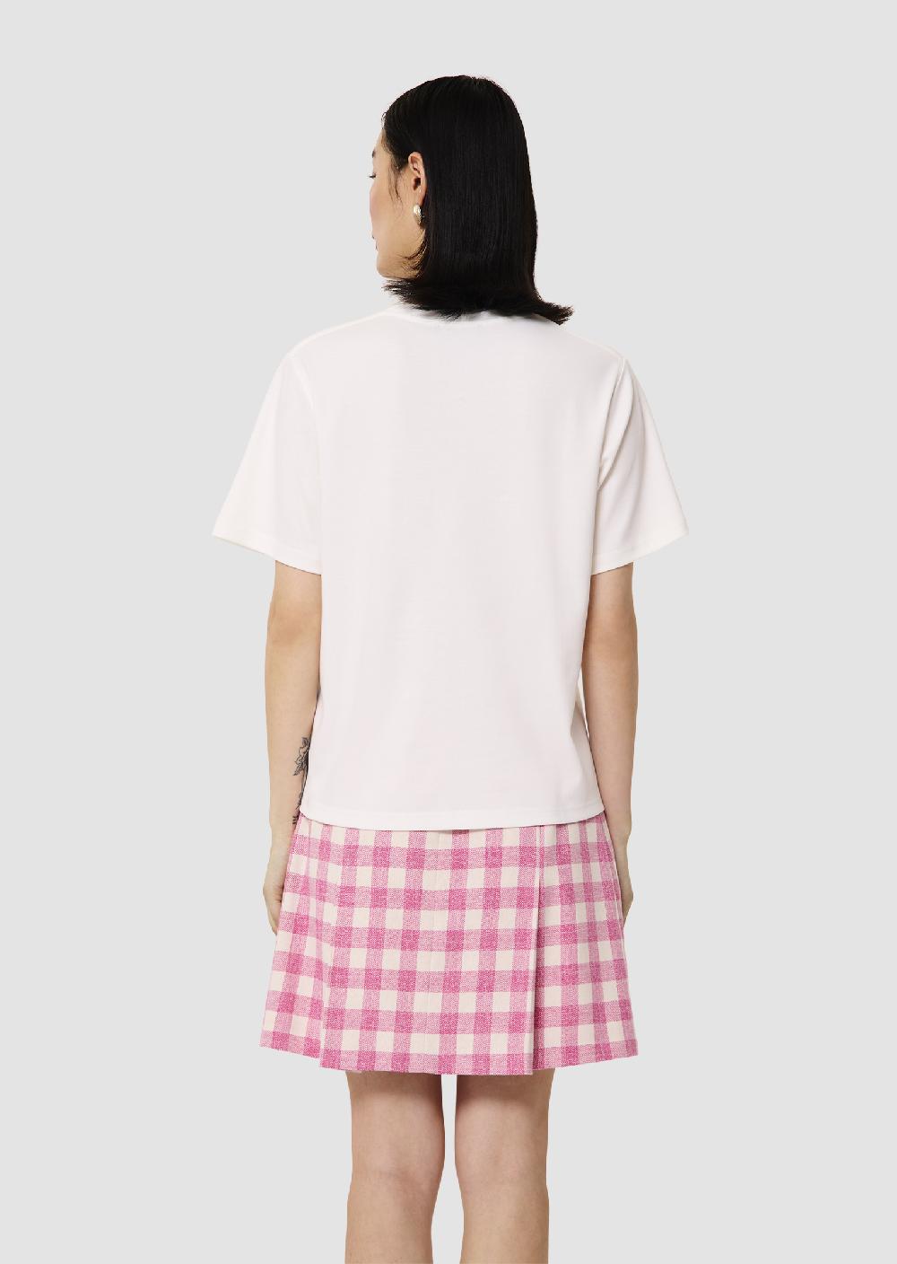 Tara Jarmon T-shirt Trefleblanc En Double Coton "Tara Par Coeur" Vert