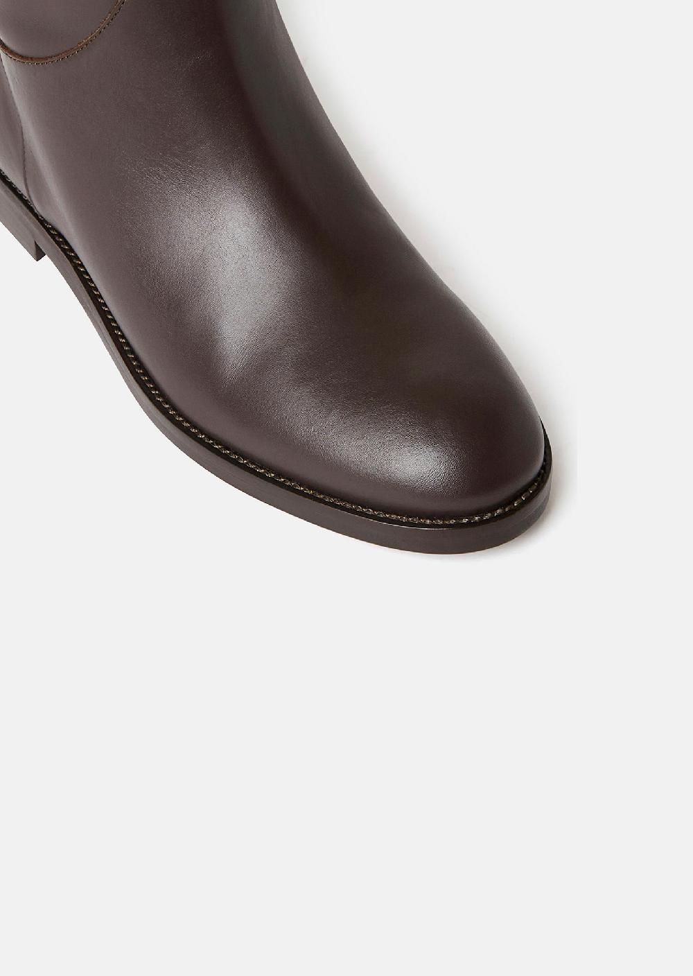 Tara Jarmon Bottes Kayleighmarrons En Cuir