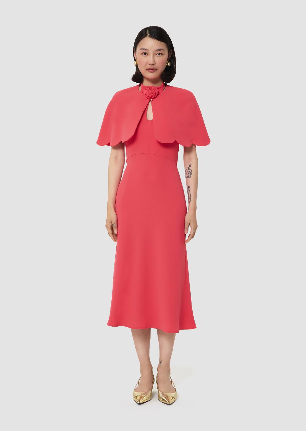 Tara Jarmon Cape Valentinierouge En Crêpe