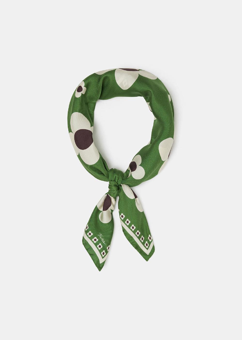 Tara Jarmon Carré De Soie Edmavert Imprimé Fleurs