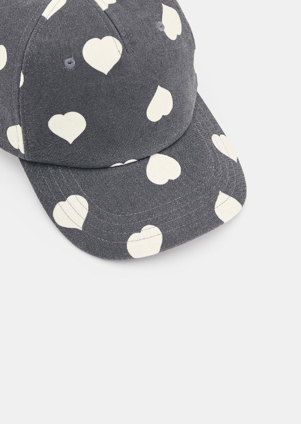 Tara Jarmon Casquette Carolegrise Imprimé Coeurs