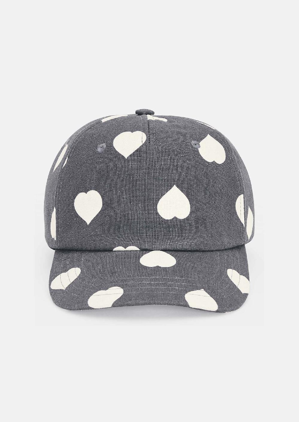 tara jarmon Casquette Carolegrise imprimé coeurs