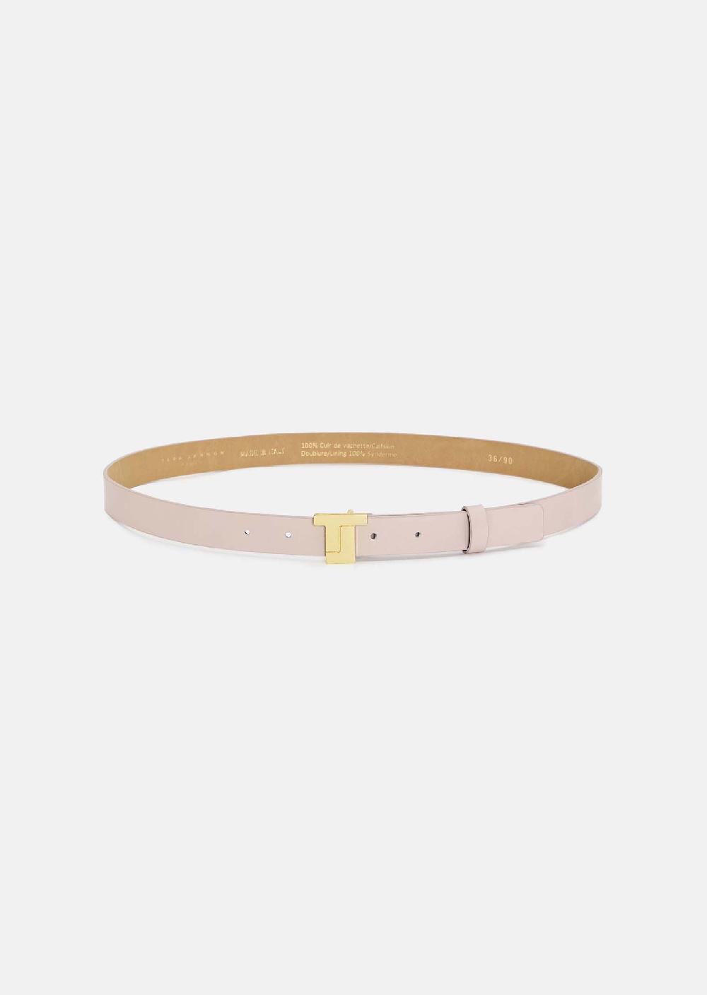 tara jarmon Ceinture 8 Bis minirose en cuir lisse