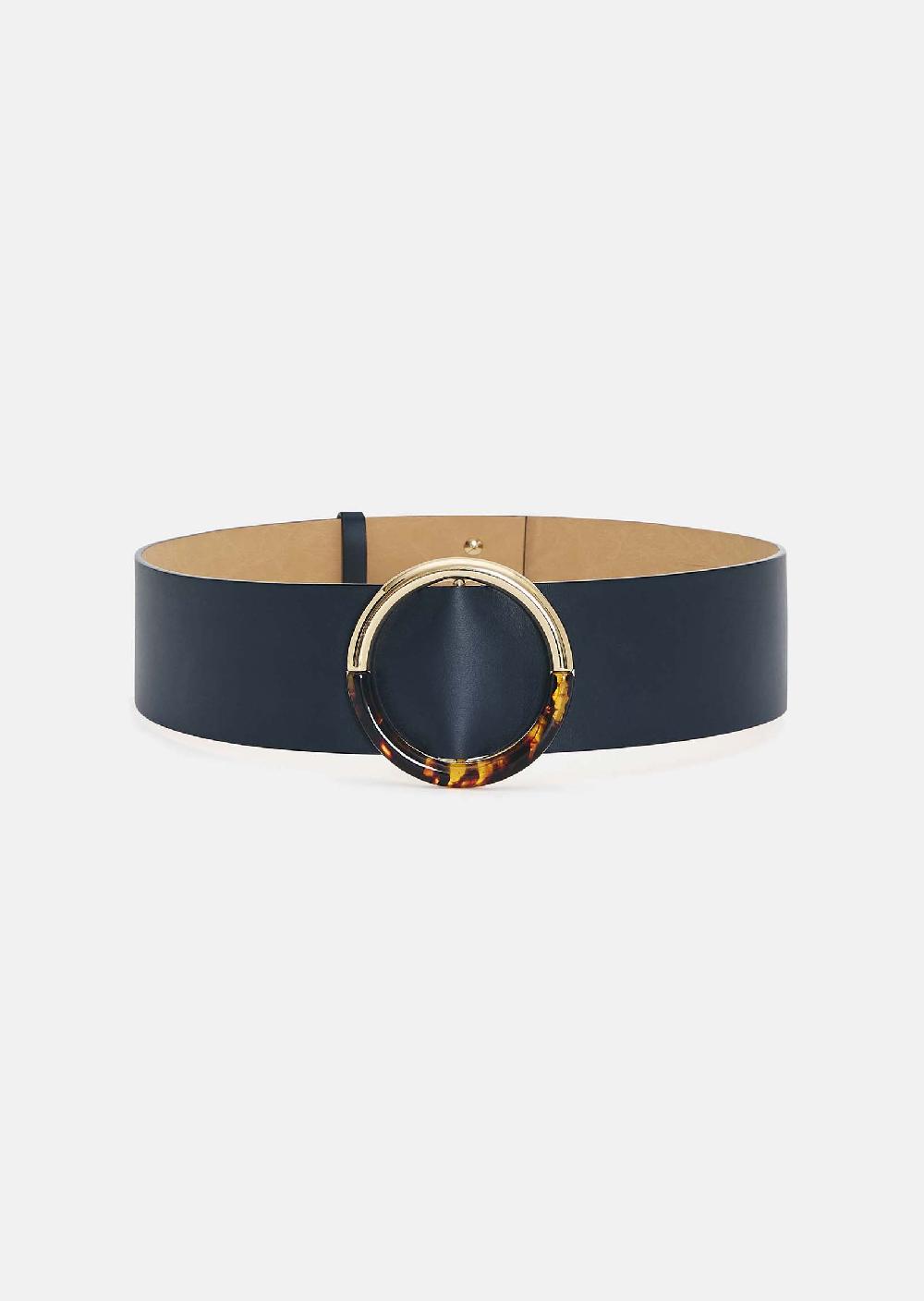 tara jarmon Ceinture Laurenbleu nuit en cuir
