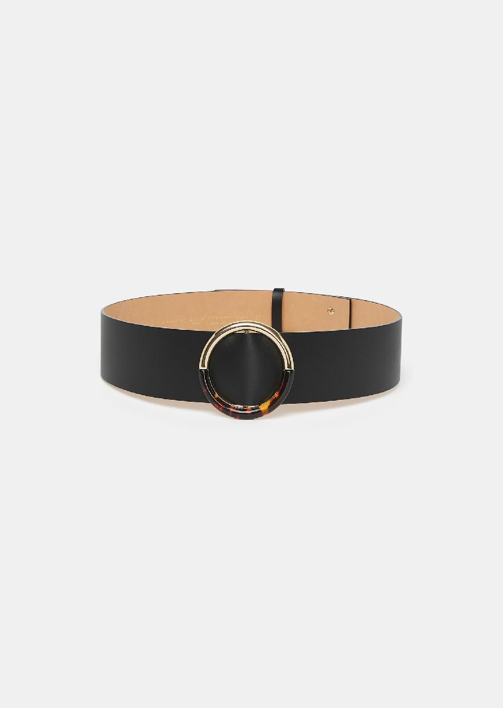 Tara Jarmon Ceinture Laurennoire En Cuir Lisse