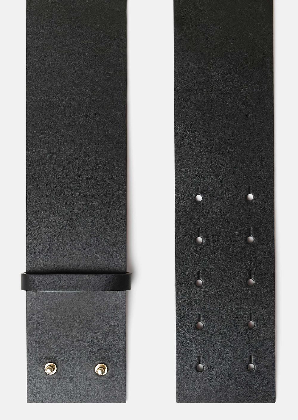 Tara Jarmon Ceinture Laurennoire En Cuir Lisse