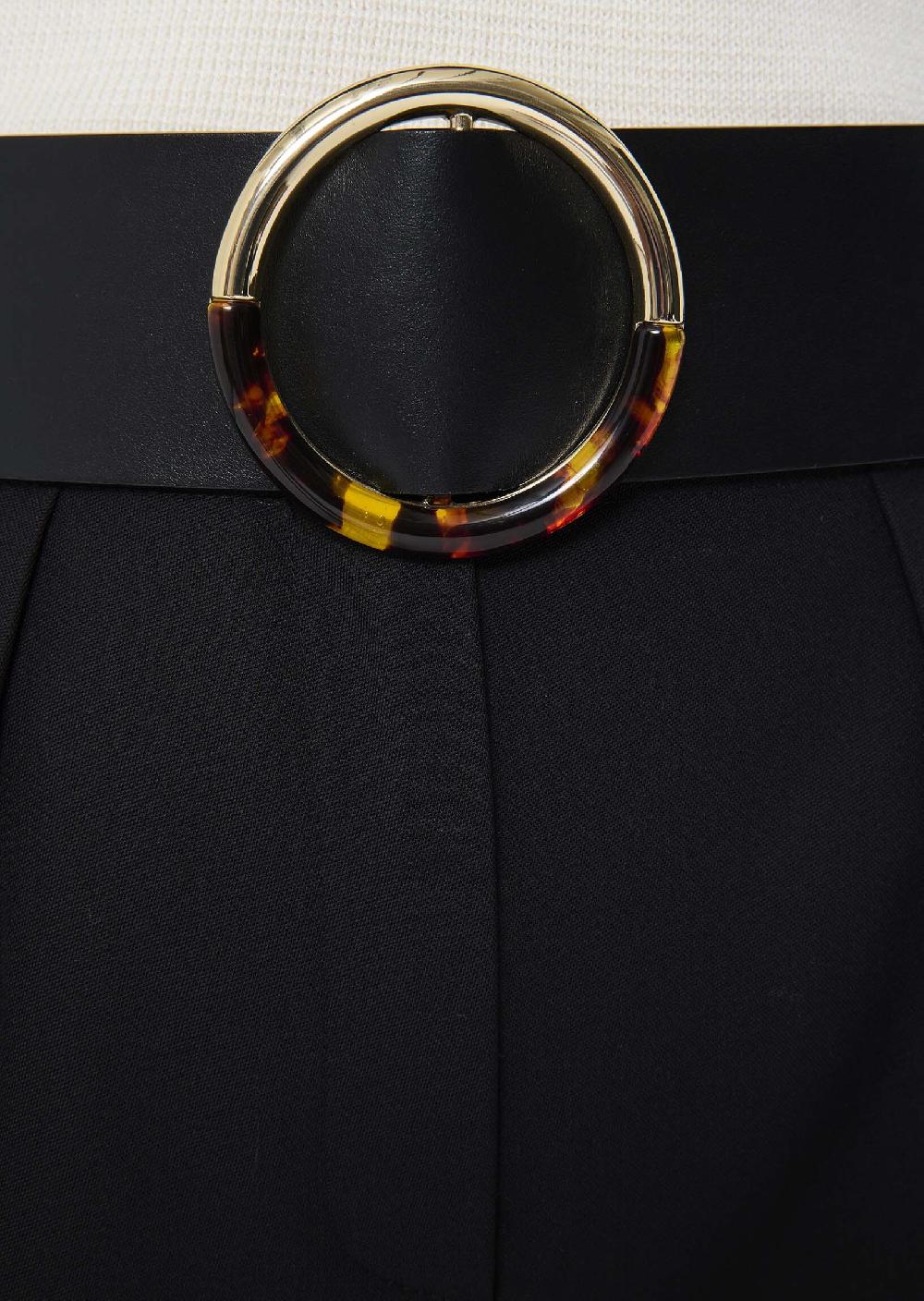 tara jarmon Ceinture Laurennoire en cuir lisse