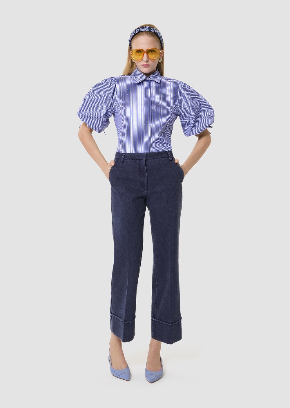 Tara Jarmon Chemise Calybleue à Rayures Et Strass