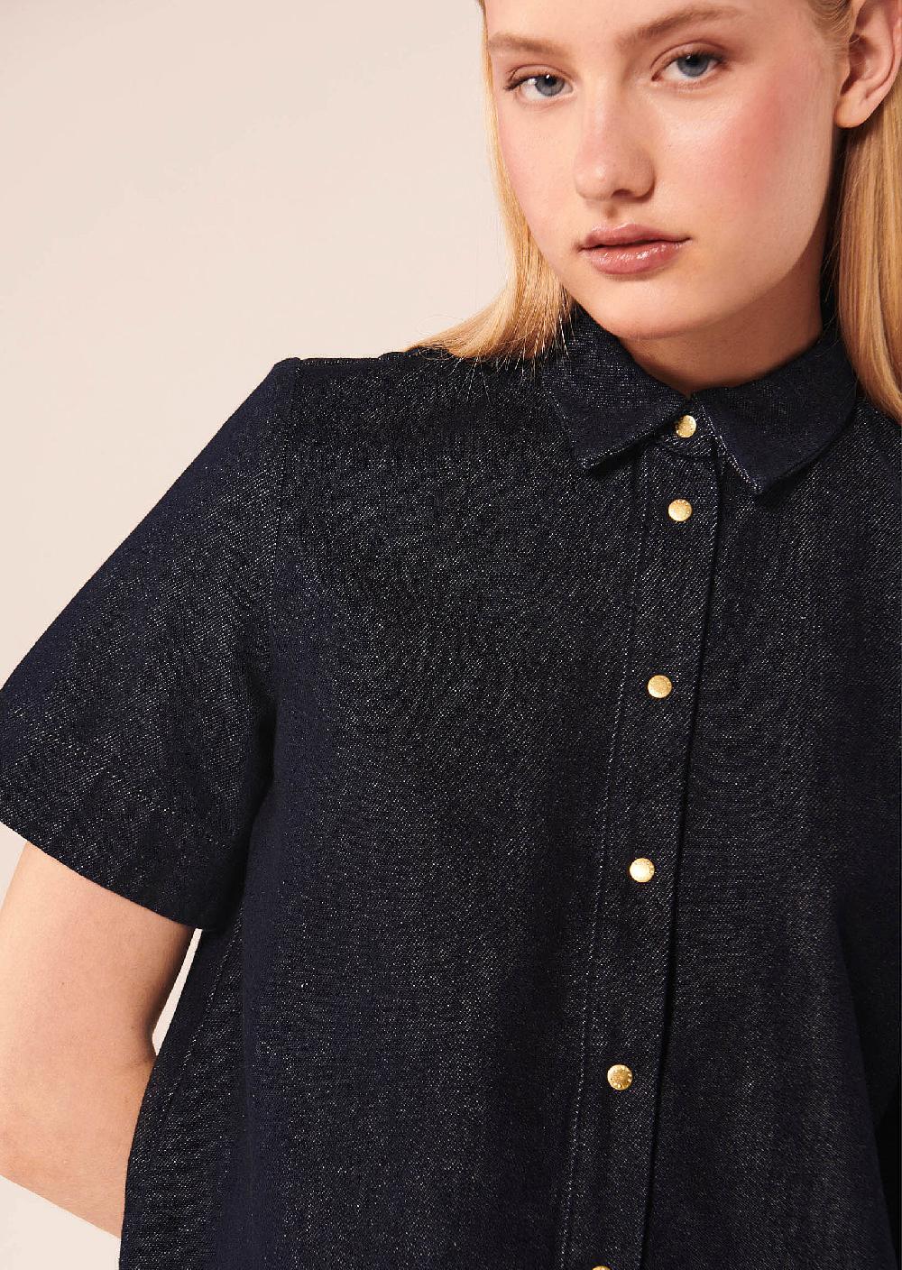 Tara Jarmon Chemise Camiliableu Marine En Denim